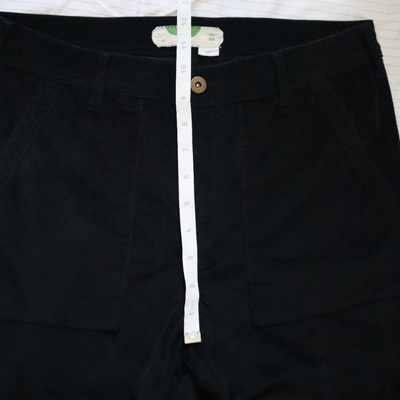 ANTHROPOLOGIE Velvet High Rise Cropped Pant Black - Picture 6 of 9